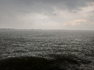 rain in river