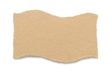 Cardboard fragment with jagged edges ripping through transparent backdrop, providing textured negative space for graphic design projects