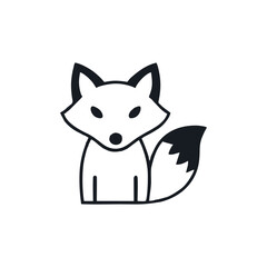 Minimalist fox vector logo