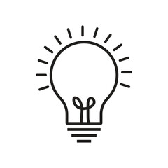 Idea bulb icon. Light bulb. Idea symbol.