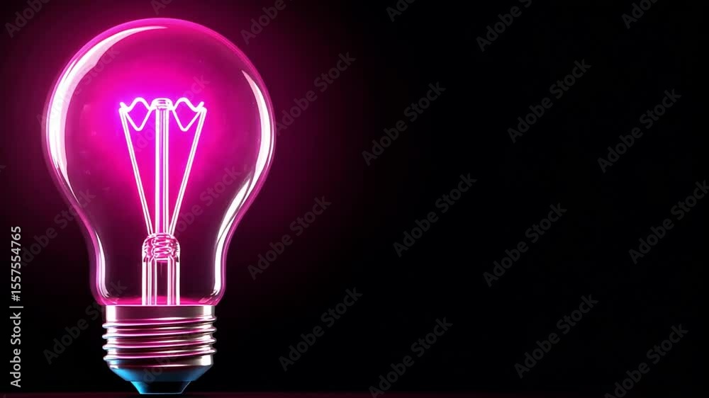 Poster creative idea: the image shows a light bulb glowing brilliantly against a dark backdrop, symbolizing