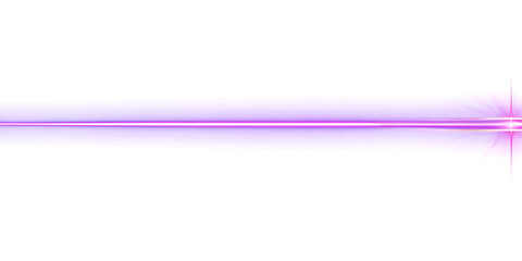 neon purple line of light on transparent background. futuristic. design element. laser. glow.