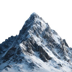 Majestic SnowCapped Peak A Stunning Mountain Vista on transparent Background
