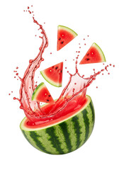 watermelon on white background
