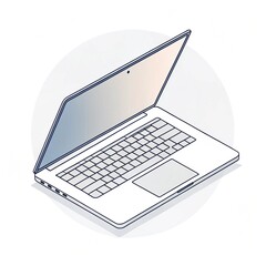 illustration of a laptop with keyboard