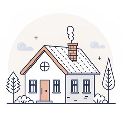 house with a chimney