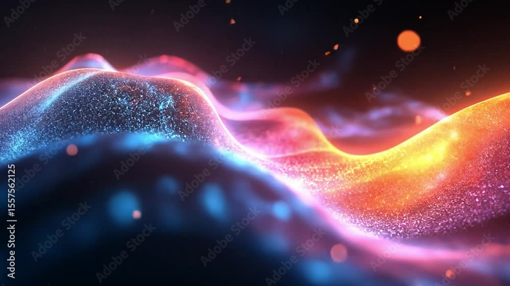 Poster abstract energy flow: a mesmerizing abstract artwork depicting a vibrant flow of energy, with dynami