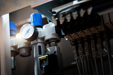 Pressure gauge in the factory