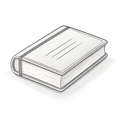 illustration of a closed book