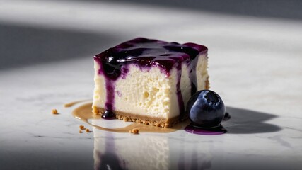 Blueberry Cheesecake Slice