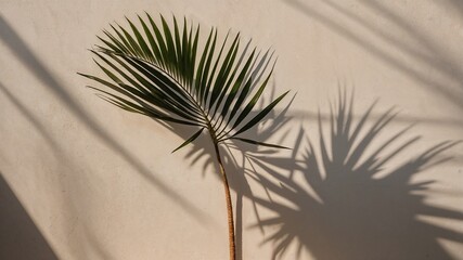 Palm Leaf Shadow on Wall