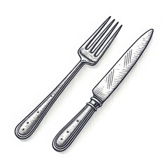 illustration of a fork and knife
