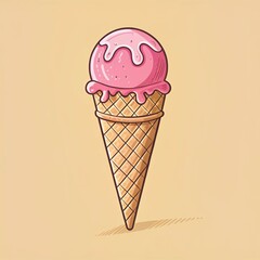 illustration of an ice cream cone