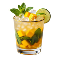 mojito cocktail with lime and mint