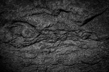  Black white rock background. Mountain surface close-up. Dark stone texture. 