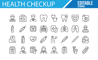 Collection of Healthcare Icons for Doctors, Nurses, and Medical Practices