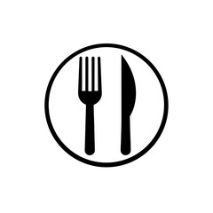 fork and knife icon vector flat and clean look