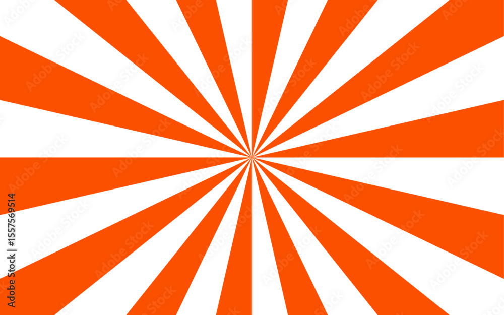 Poster abstract bold optical illusion background with swirling orange and white wavy stripes radiating from