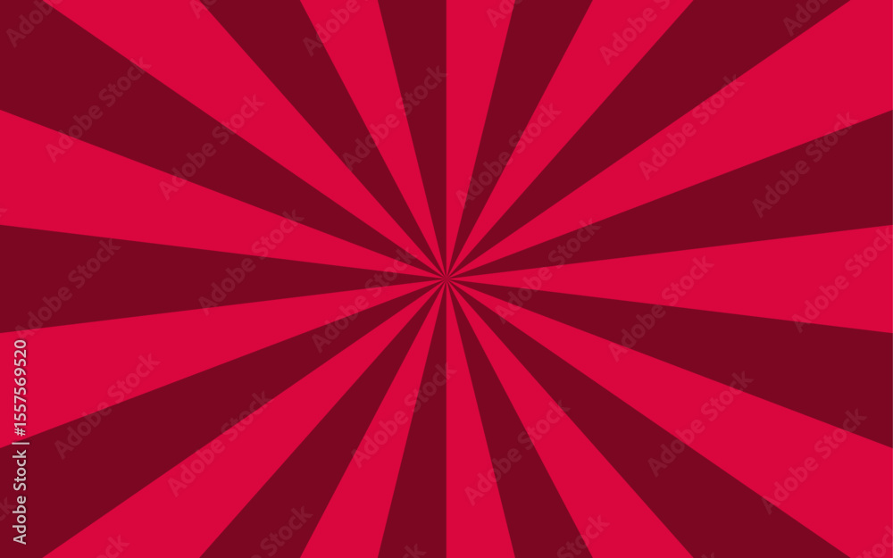 Poster abstract bold optical illusion background with swirling red and white wavy stripes radiating from th