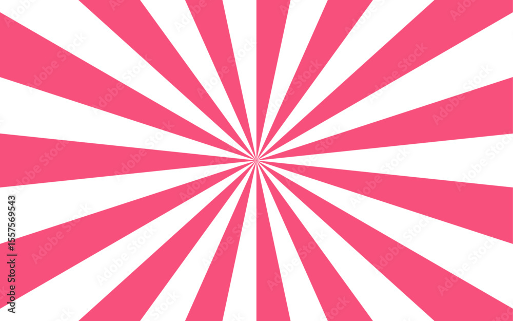 Poster abstract bold optical illusion background with swirling red and white wavy stripes radiating from th