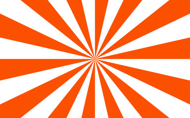 Abstract bold optical illusion background with swirling Orange and white wavy stripes radiating from the center and hypnotic spiral. Dynamic movement and symmetry, evoking a retro, energetic