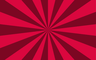 Abstract bold optical illusion background with swirling red and white wavy stripes radiating from the center and hypnotic spiral. Dynamic movement and symmetry, evoking a retro, energetic