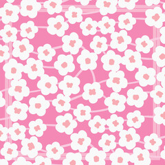 Print for kerchief, bandana, scarf, handkerchief, shawl, neck scarf. Squared pattern with ornament for fabric, textile, silk products. Paisley vector with abstract flowers. Floral folk tracery.