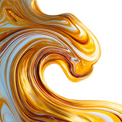 PNG Liquid Gold Abstract Swirl Design  Luxurious Texture against transparent Background