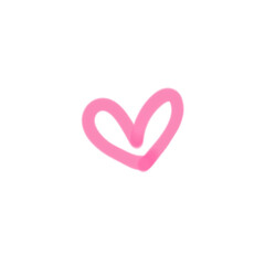 pink heart isolated