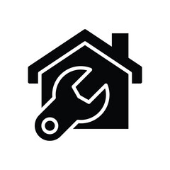 home repair solid icon symbol vector design good for web or mobile app