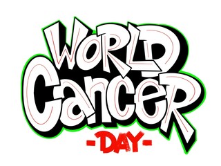 world cancer day illustration, world cancer day with cool simple garaffiri pattern