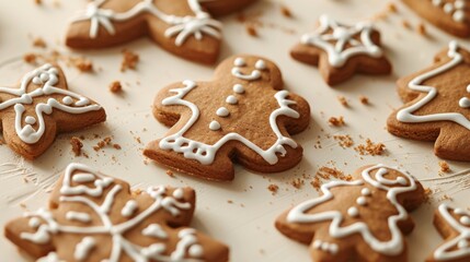 Decorative gingerbread cookies for holidays.