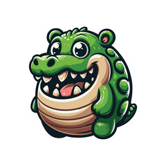 Playful Crocodile Adventure Drawing