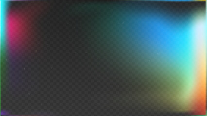 Vintage film negative overlay with light leak effect and retro camera flare. Aged grain texture for cinematic background or y2k disco poster. Distressed photo filter with acid wash.