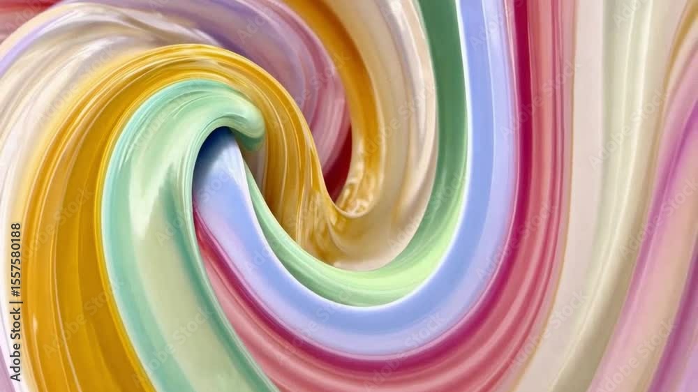 Poster swirling rainbow hues: an abstract image of vibrant, swirling colors resembling paint, creating a dy