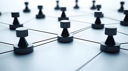 Abstract Network Connection Nodes Global Communication System