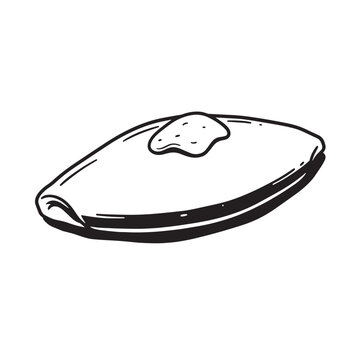 black and white pastry with butter clip art preview