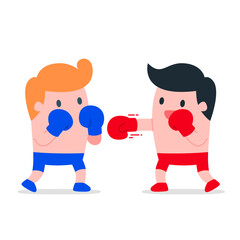 Exciting Boxing Sparring Match