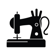 Vintage Sewing Machine Simple Silhouette