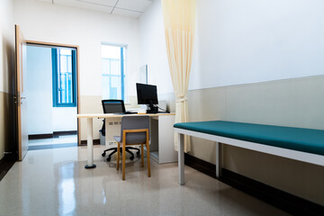 Interior of modern doctor's office in hospital