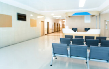 Empty waiting room in the hospital