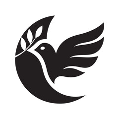 Peace Dove With Olive Branch Logo