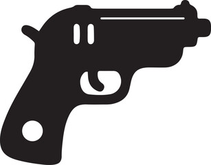 Detailed Weapon Vector Icon for Police, War, and Action Design Themes.