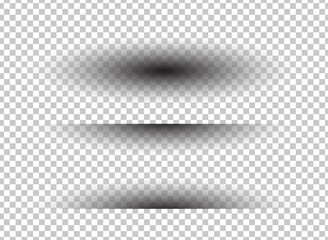 Two realistic soft shadows on a white background isolated on white background