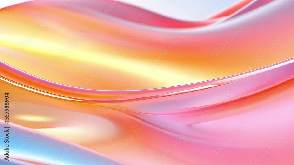 Poster abstract flow of vibrant colors: captivating image presents fluid forms of a luminous array of color