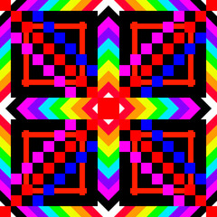 Colorful abstract geometric square pattern seamless background design