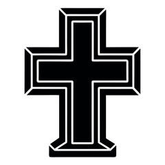 Obraz premium Clean flat hospital cross icon for medical and healthcare design