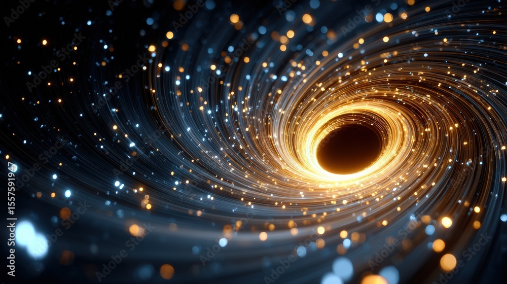 Poster abstract particle cloud simulation in quantum computing concept