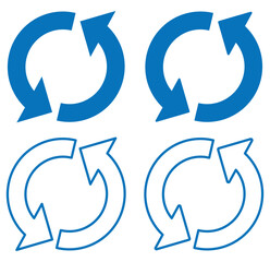 vector of circle arrow icon. Recycling icon. Circular vector arrow. Refresh and reload arrow symbol. Repeat cycle symbol. circular arrow .