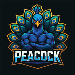 Peacock Mascot Logo